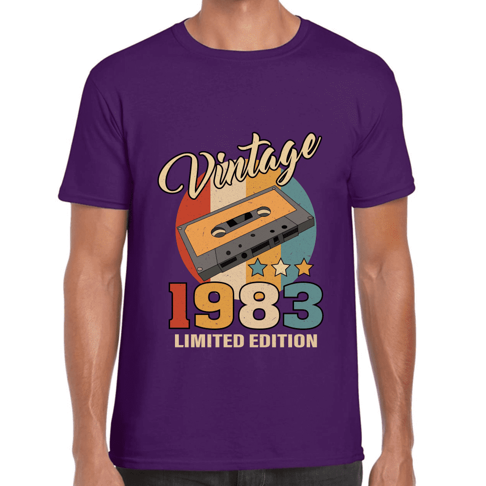 Playera Feliz Cumpleaños Años Vintage Algodón Premium #1069