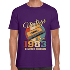 Playera Feliz Cumpleaños Años Vintage Algodón Premium #1069