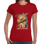 Playera Feliz Cumpleaños Años Vintage Algodón Premium #1069
