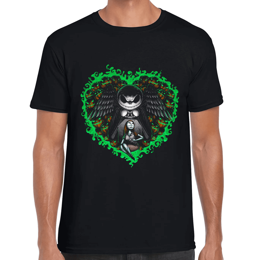Playera Jack Skellington y Sally El Extraño Mundo de Jack Algodón Premium #1088 Imagen principal del producto