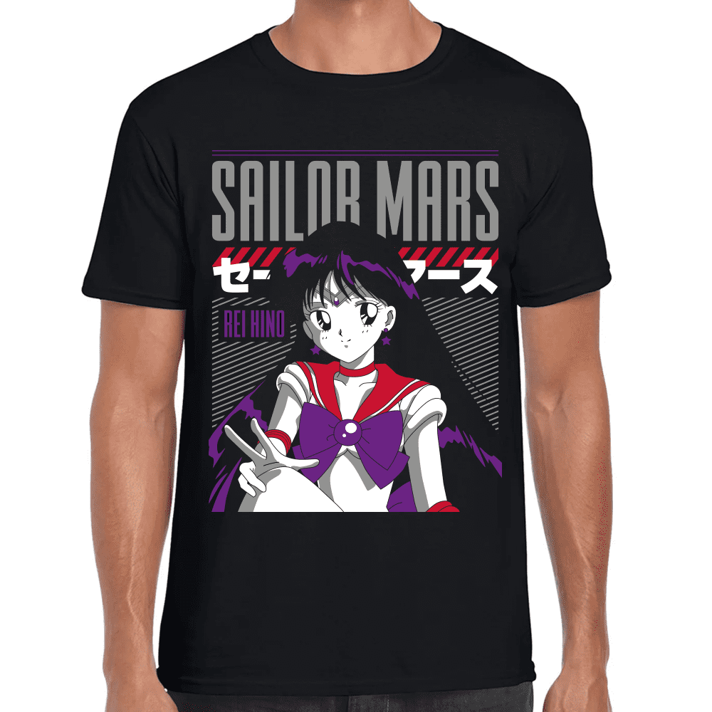 Playera Sailor Mars Sailor Moon Algodón Premium #1091