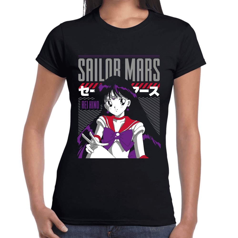Playera Sailor Mars Sailor Moon Algodón Premium #1091 Imagen secundaria del producto