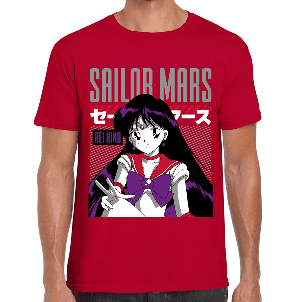 Playera Sailor Mars Sailor Moon Algodón Premium #1091