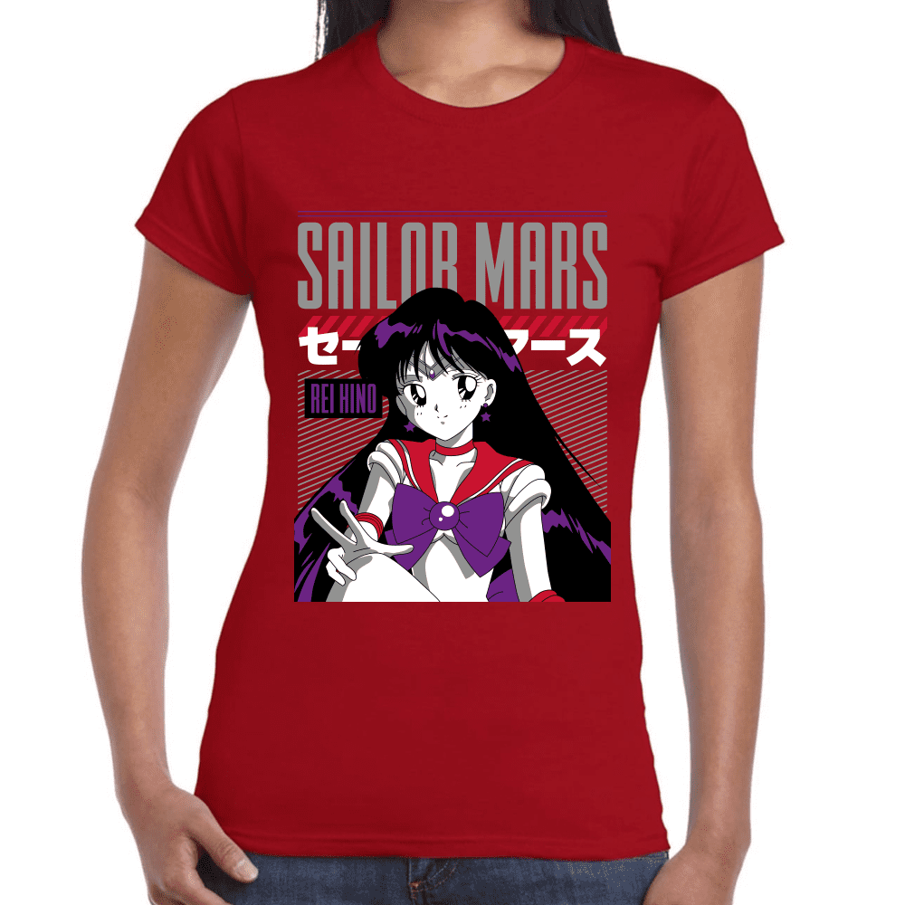 Playera Sailor Mars Sailor Moon Algodón Premium #1091