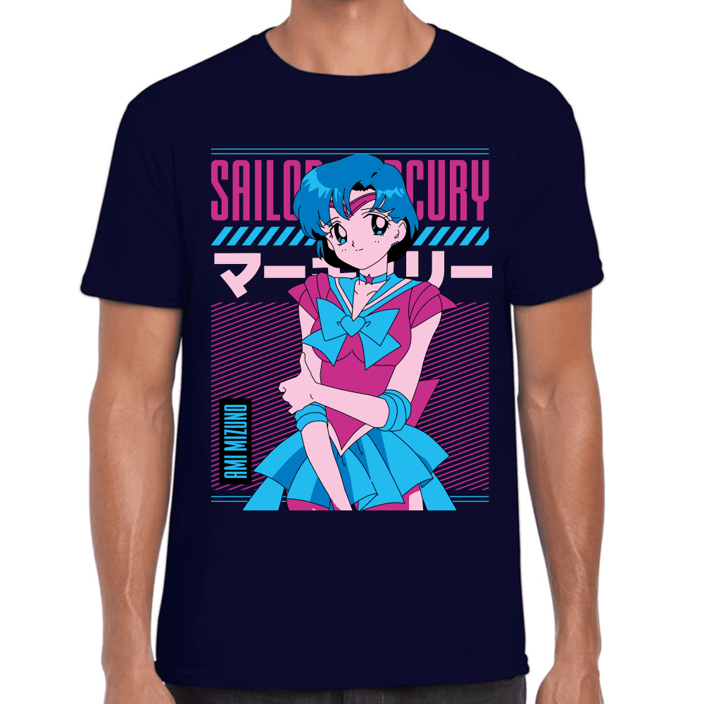 Playera Sailor Mercury Sailor Moon Algodón Premium #1092