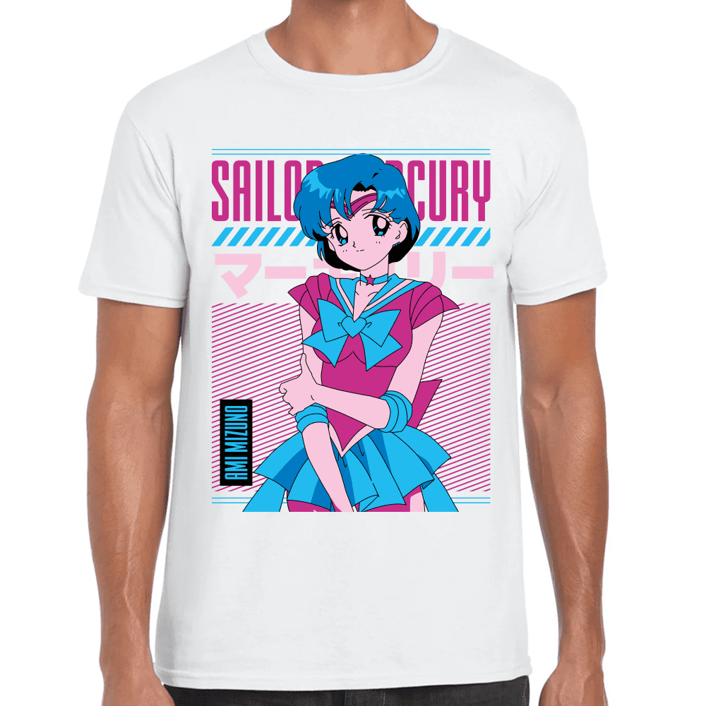 Playera Sailor Mercury Sailor Moon Algodón Premium #1092