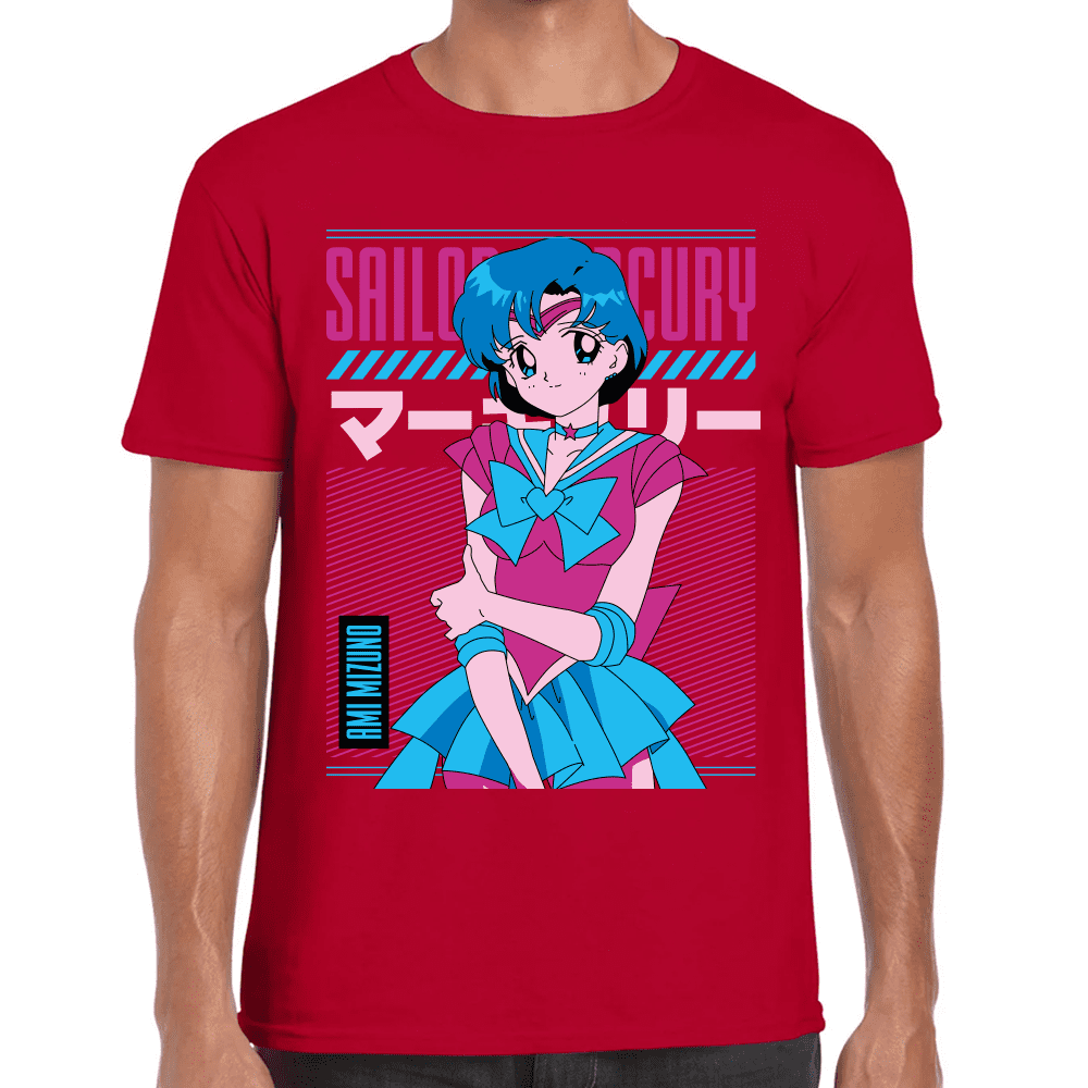 Playera Sailor Mercury Sailor Moon Algodón Premium #1092