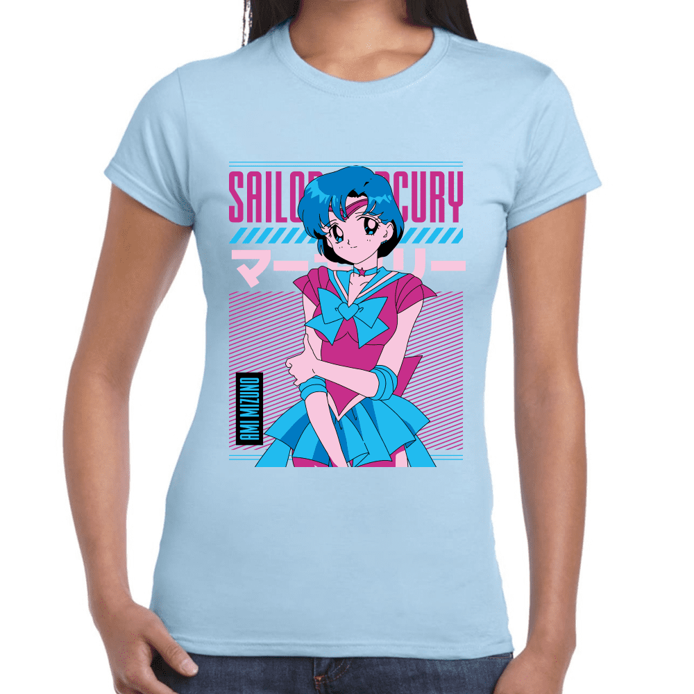 Playera Sailor Mercury Sailor Moon Algodón Premium #1092