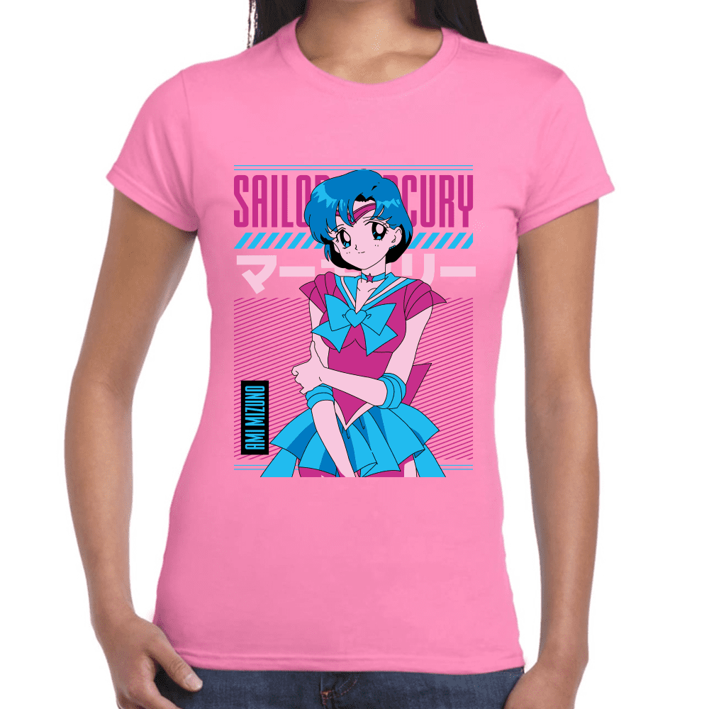Playera Sailor Mercury Sailor Moon Algodón Premium #1092