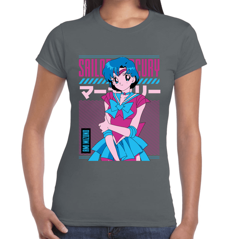 Playera Sailor Mercury Sailor Moon Algodón Premium #1092