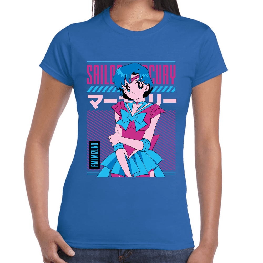 Playera Sailor Mercury Sailor Moon Algodón Premium #1092