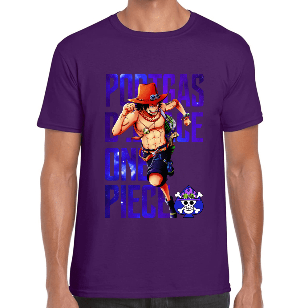 Playera Portgas D Ace One Piece Algodón Premium #1100
