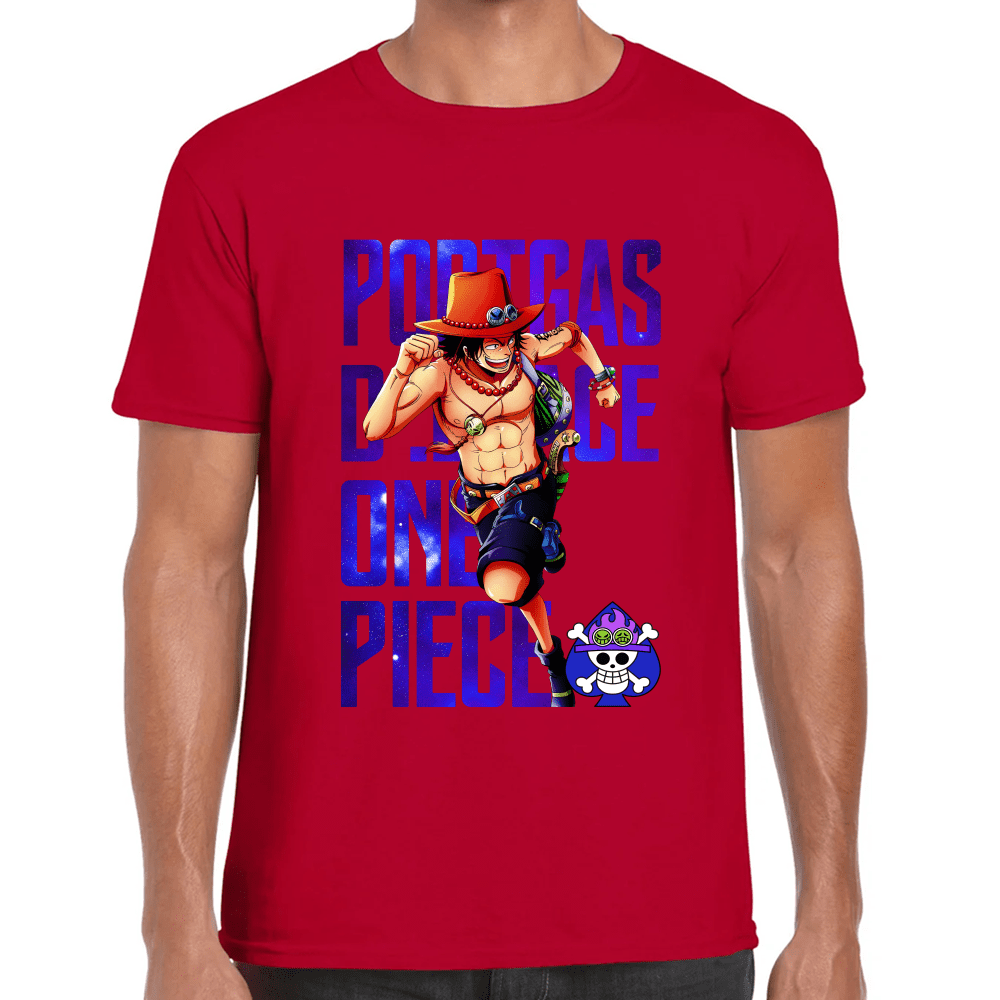 Playera Portgas D Ace One Piece Algodón Premium #1100