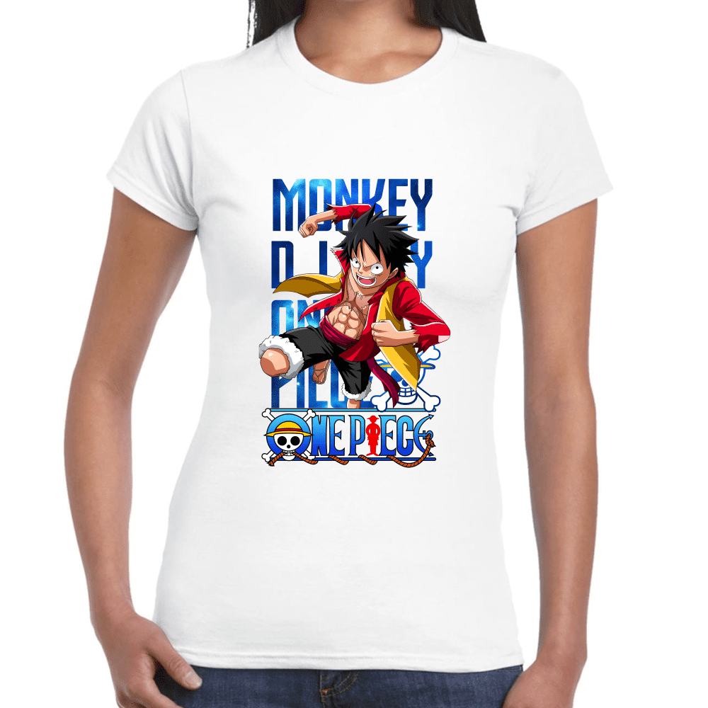 Playera Luffy One Piece Algodón Premium #1101