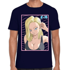 Playera Androide 18 Dragon Ball Algodón Premium #1102