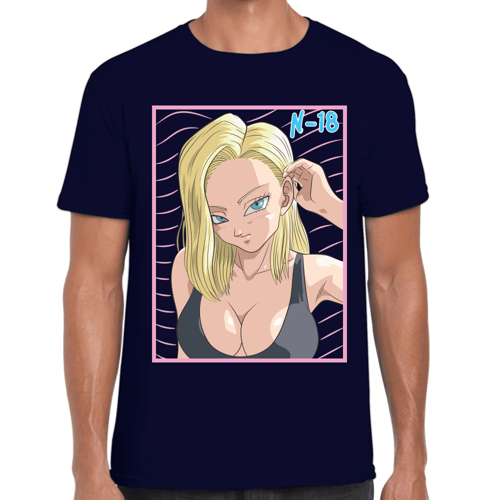 Playera Androide 18 Dragon Ball Algodón Premium #1102