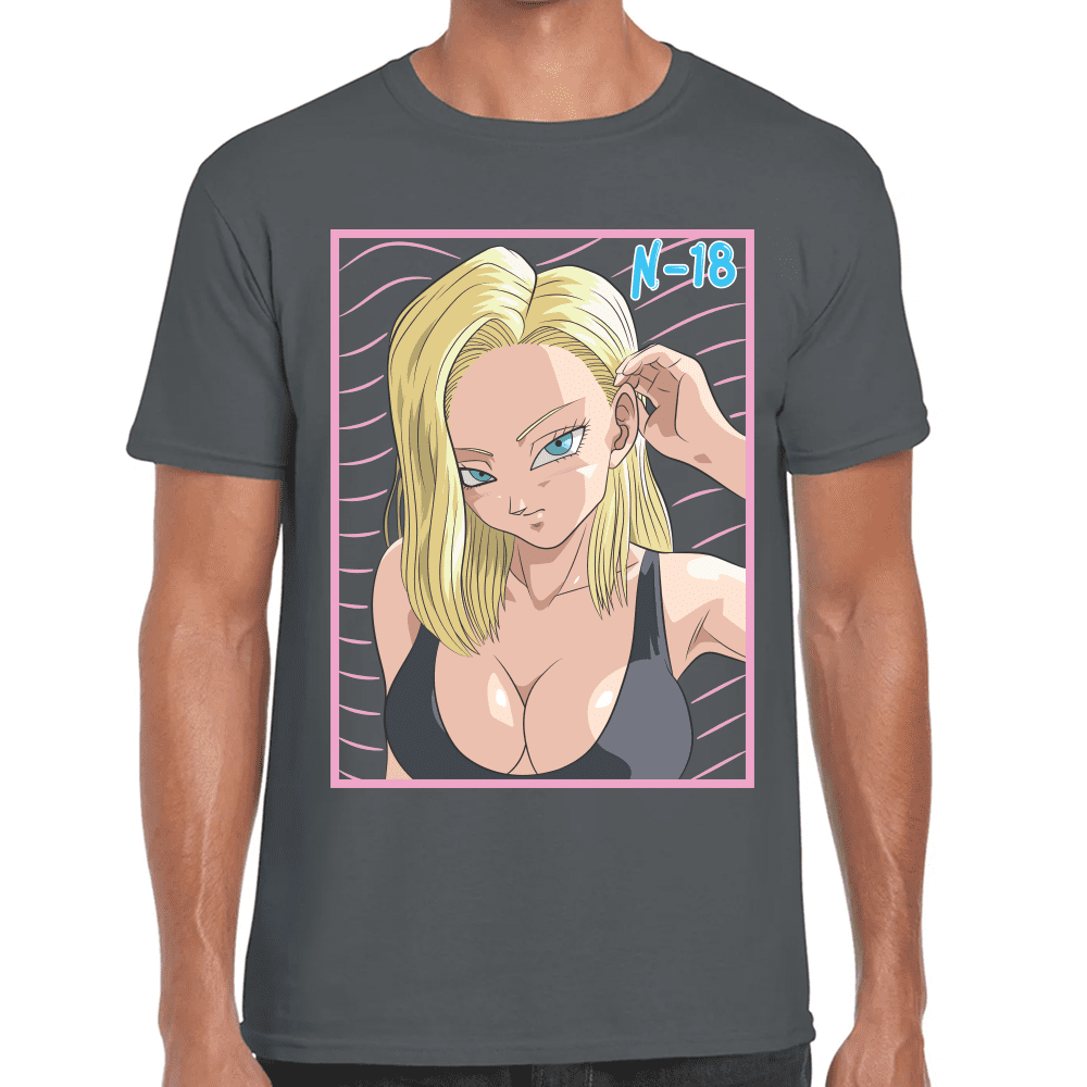 Playera Androide 18 Dragon Ball Algodón Premium #1102