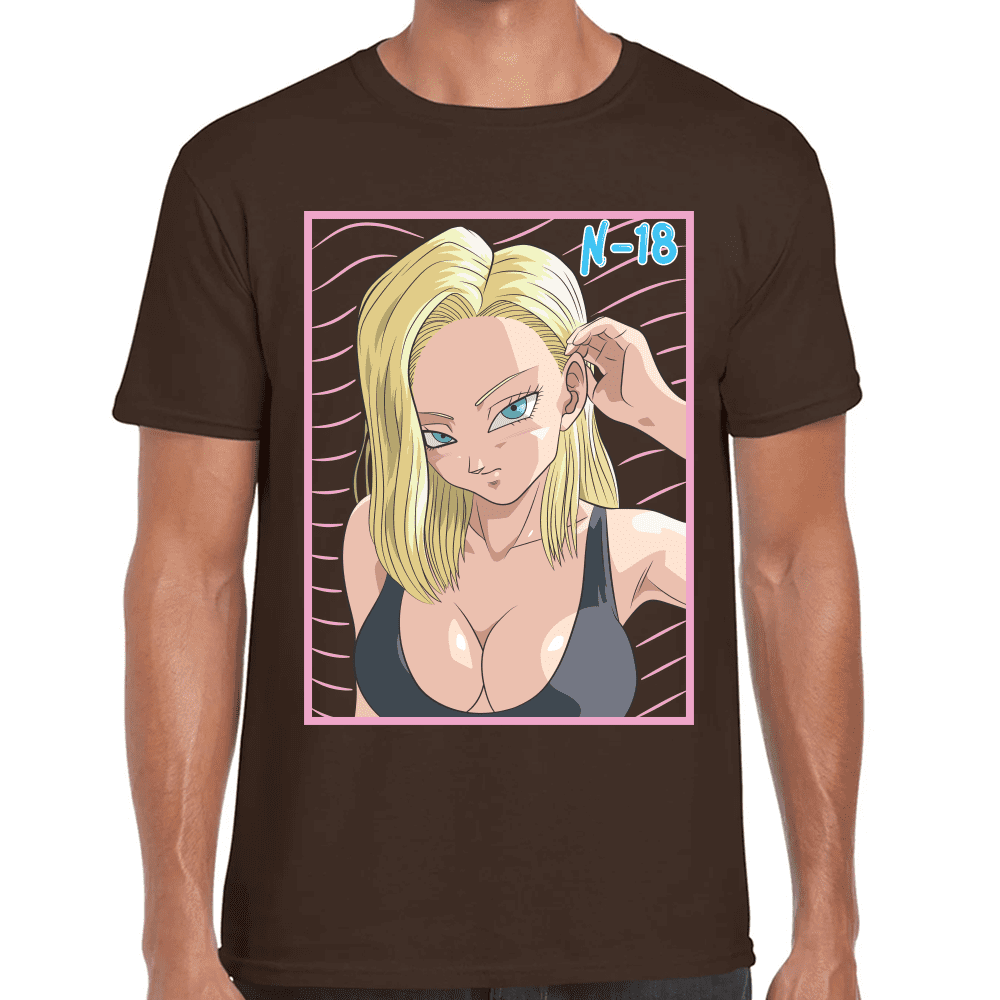 Playera Androide 18 Dragon Ball Algodón Premium #1102