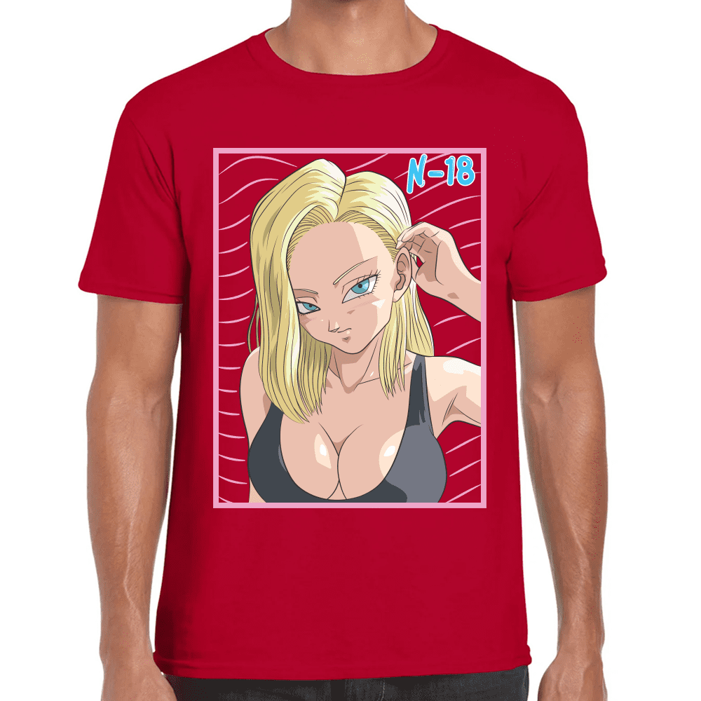 Playera Androide 18 Dragon Ball Algodón Premium #1102