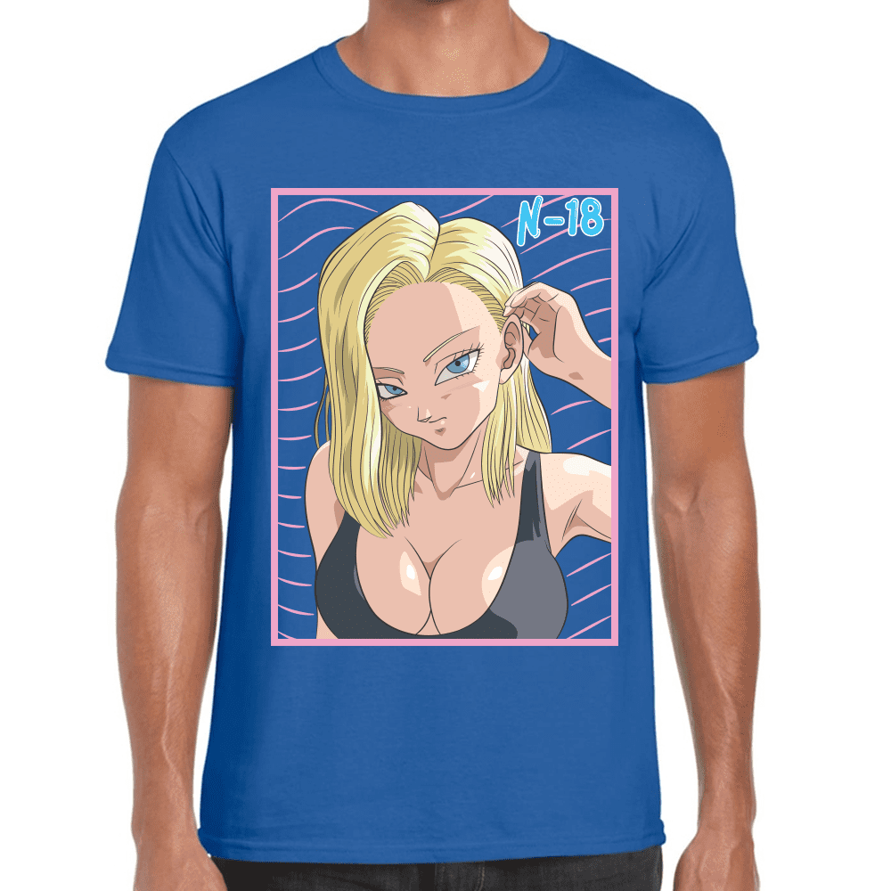 Playera Androide 18 Dragon Ball Algodón Premium #1102