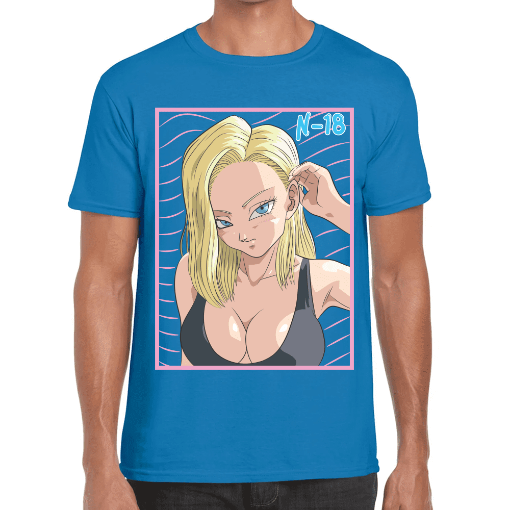 Playera Androide 18 Dragon Ball Algodón Premium #1102