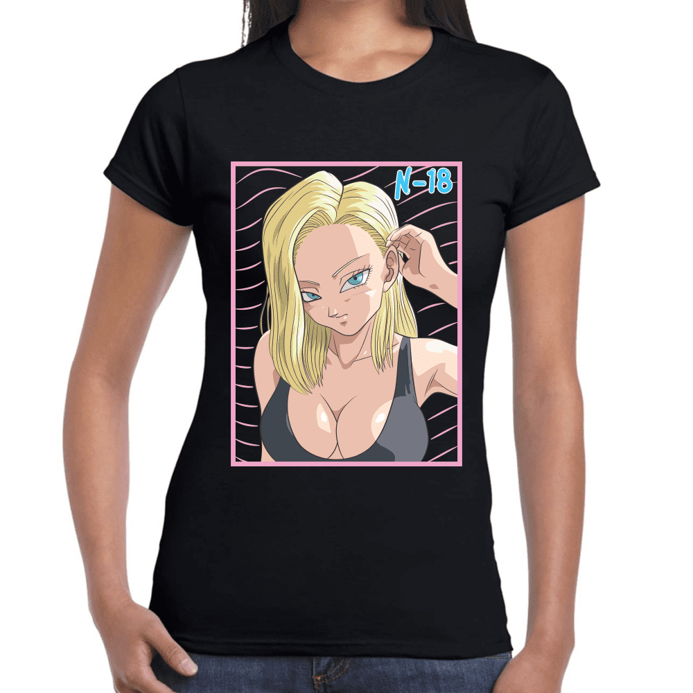 Playera Androide 18 Dragon Ball Algodón Premium #1102