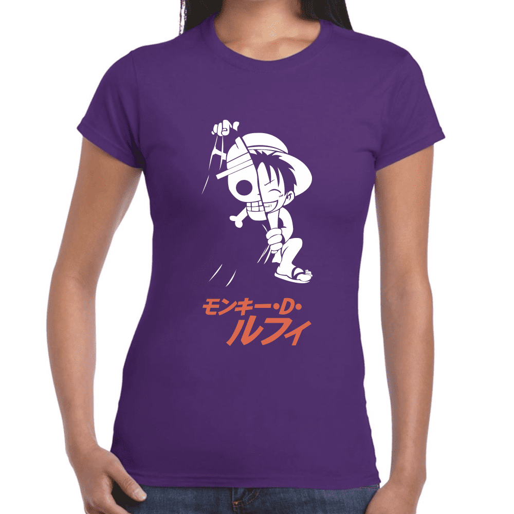 Playera Luffy One Piece Algodón Premium #1109