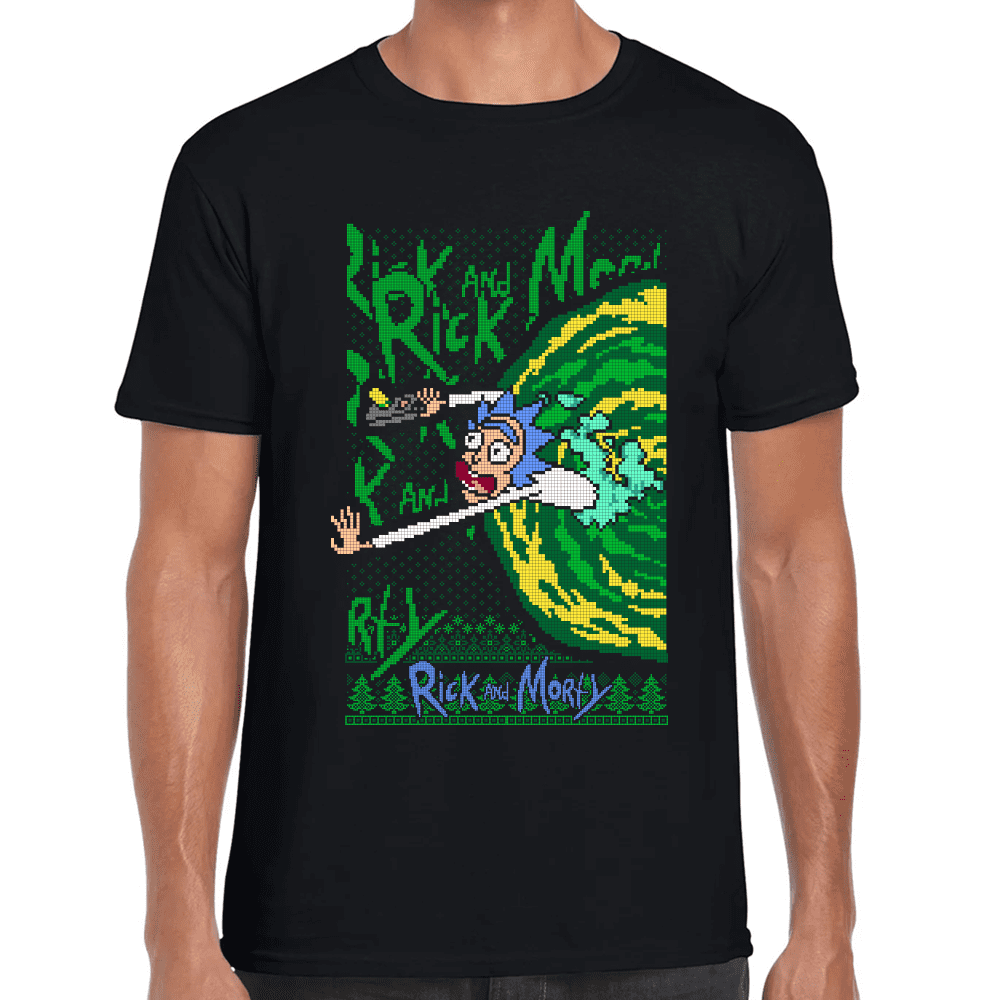Playera Rick And Morty Navidad Algodón Premium #1115