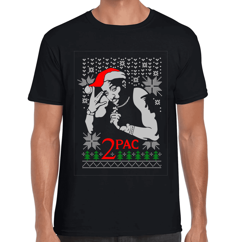 Playera Tupac Shakur Navidad Algodón Premium #1116