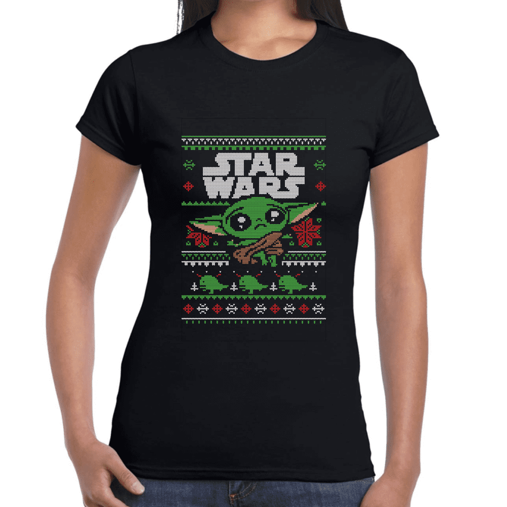 Playera The Child Grogu Navidad Star Wars Algodón Premium #1118
