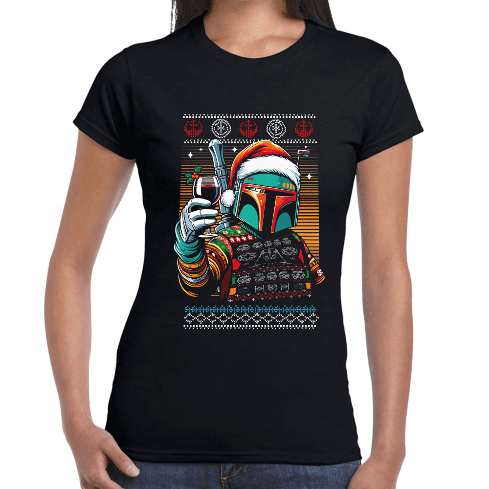 Playera Boba Fett Navidad Star Wars Algodón Premium #1120