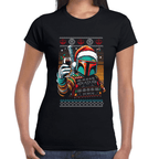 Playera Boba Fett Navidad Star Wars Algodón Premium #1120