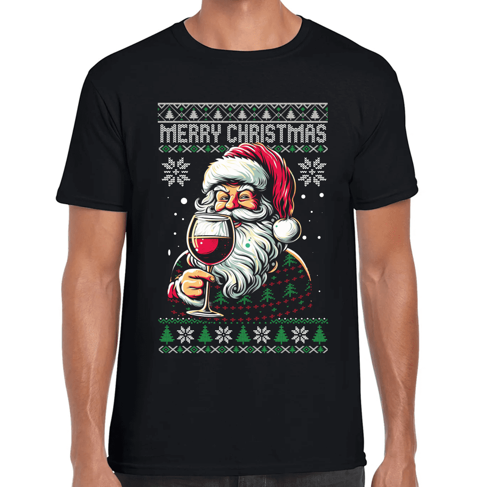 Playera Santa Claus Navidad Algodón Premium #1131