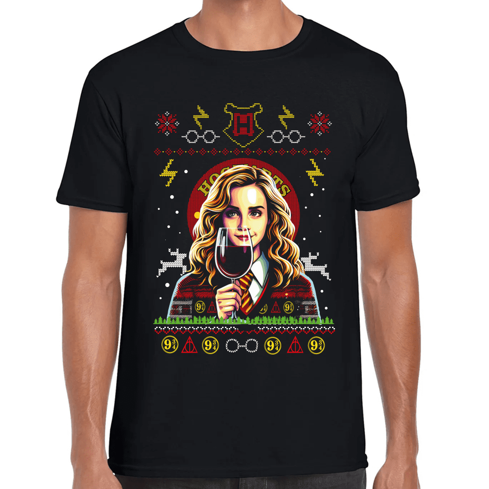 Playera Hermione Granger Harry Potter Navidad Algodón Premium #1133