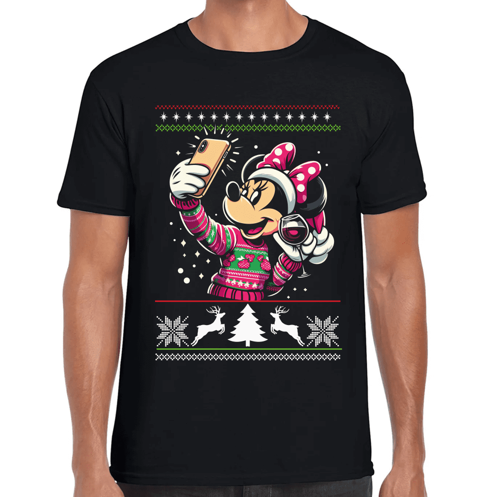 Playera Minnie Mouse Navidad Algodón Premium #1134
