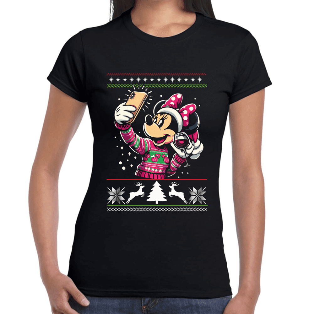 Playera Minnie Mouse Navidad Algodón Premium #1134