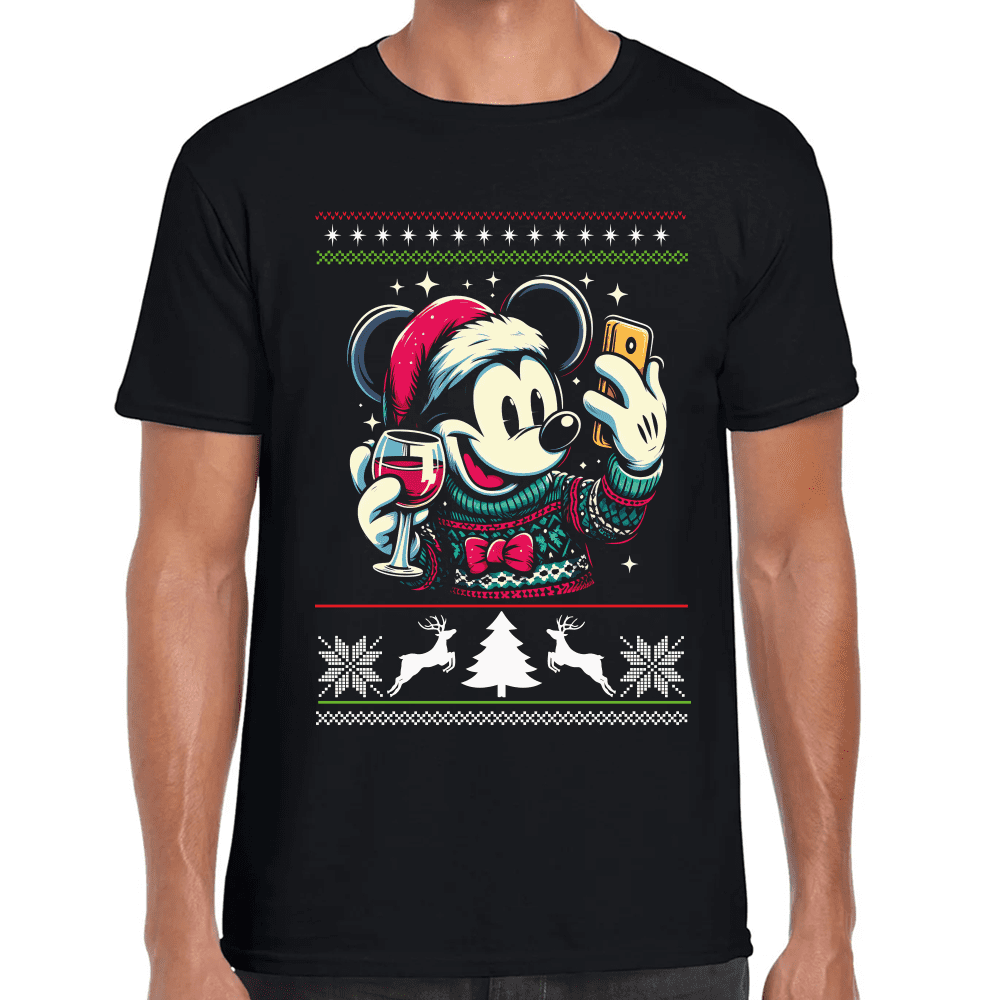 Playera Mickey Mouse Navidad Algodón Premium #1136