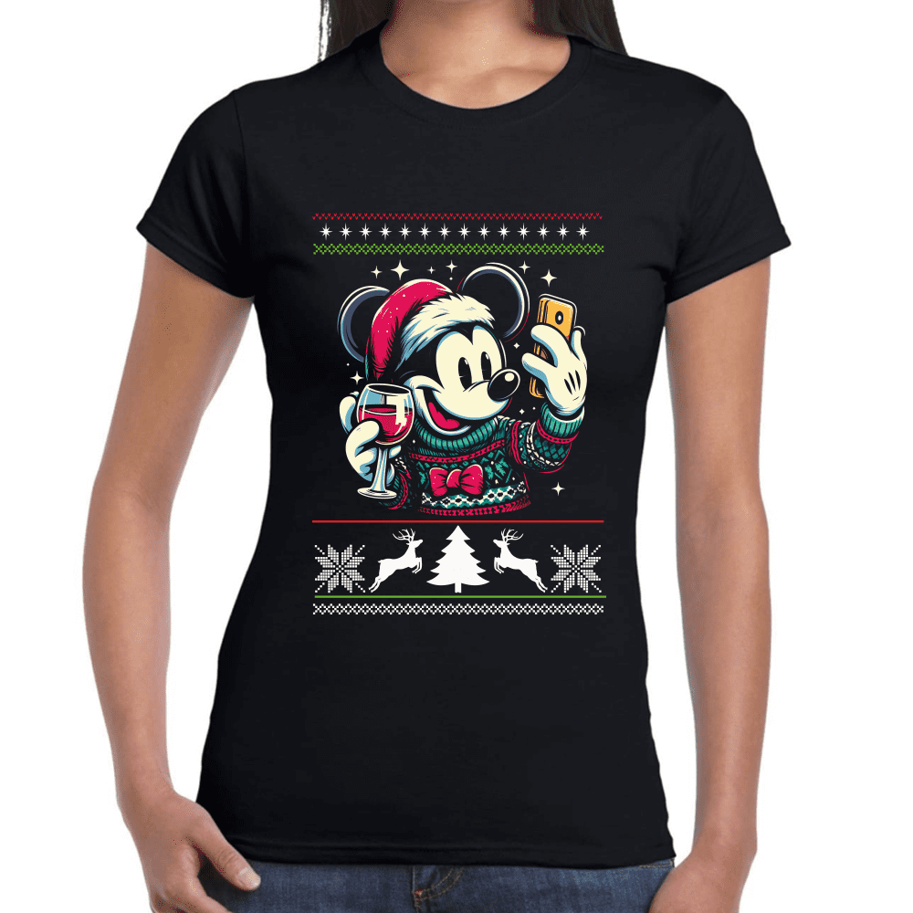 Playera Mickey Mouse Navidad Algodón Premium #1136