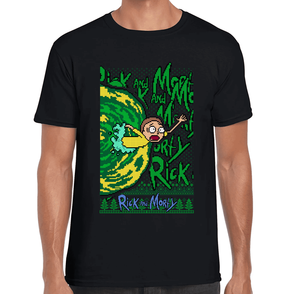 Playera Rick And Morty Navidad Algodón Premium #1137 Imagen principal del producto