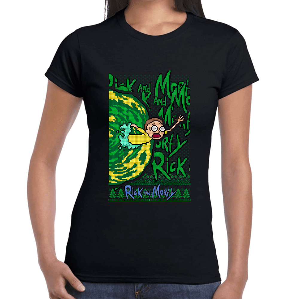 Playera Rick And Morty Navidad Algodón Premium #1137