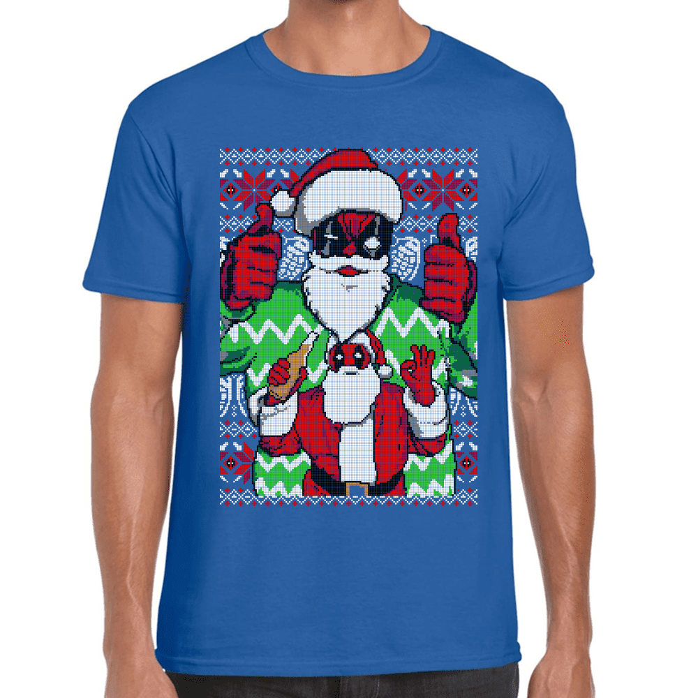 Playera Santa Deadpool Navidad Algodón Premium #1140
