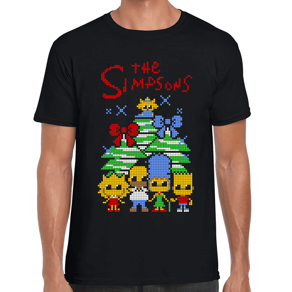 Playera The Simpsons Navidad Algodón Premium #1141 Imagen principal del producto
