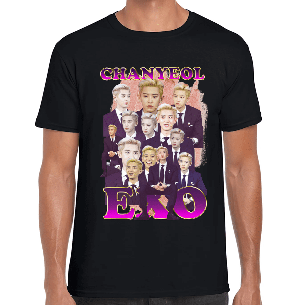 Playera ChanYeol Exo Algodón Premium #1184 Imagen principal del producto