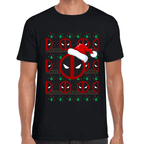Playera Deadpool Navidad Algodón Premium #1187