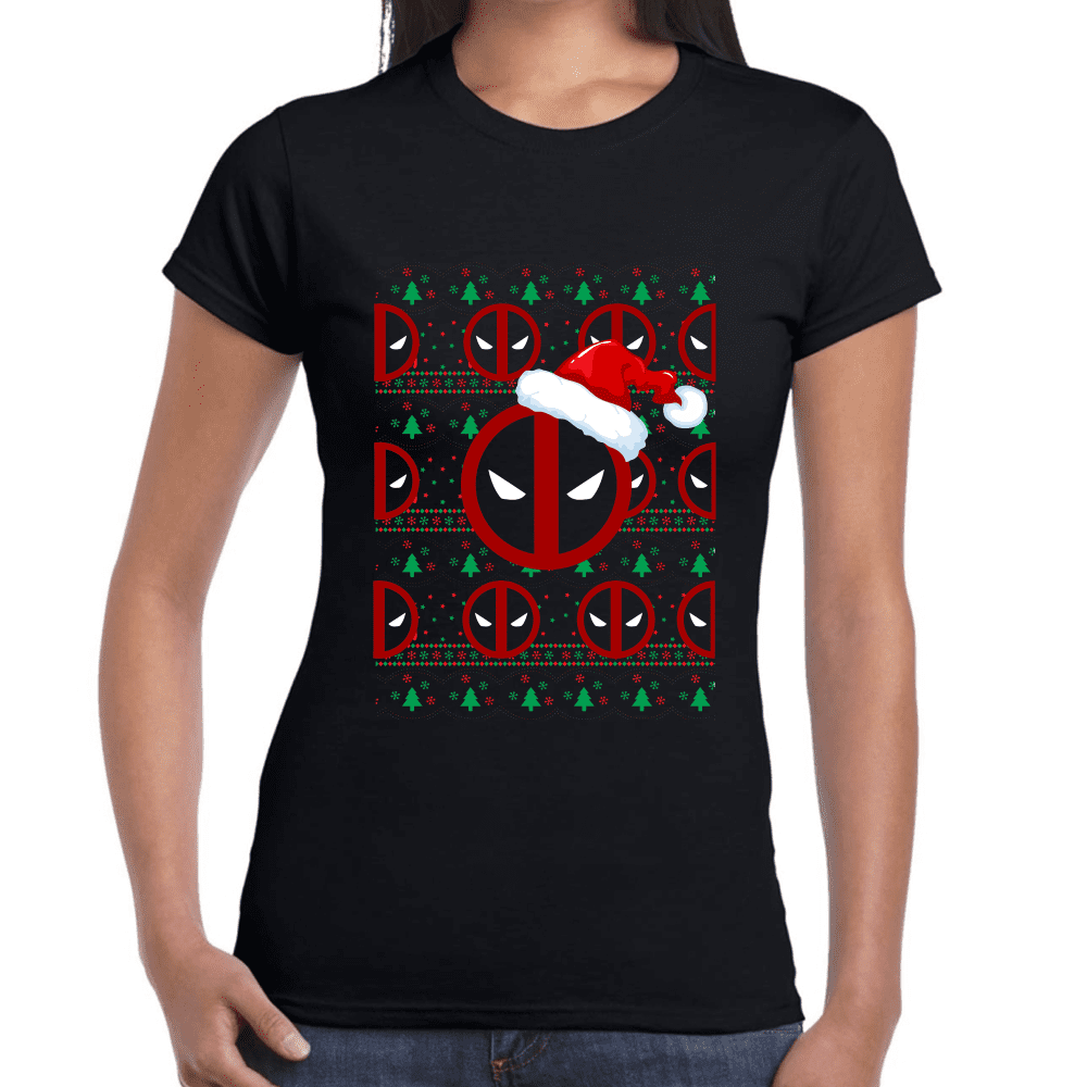 Playera Deadpool Navidad Algodón Premium #1187 Imagen secundaria del producto