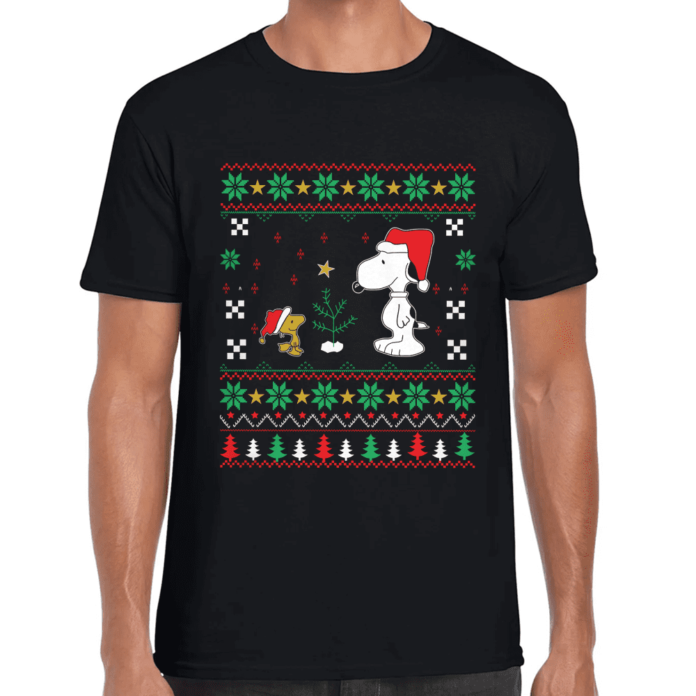 Playera Snoopy Navidad Algodonn Premium #1188