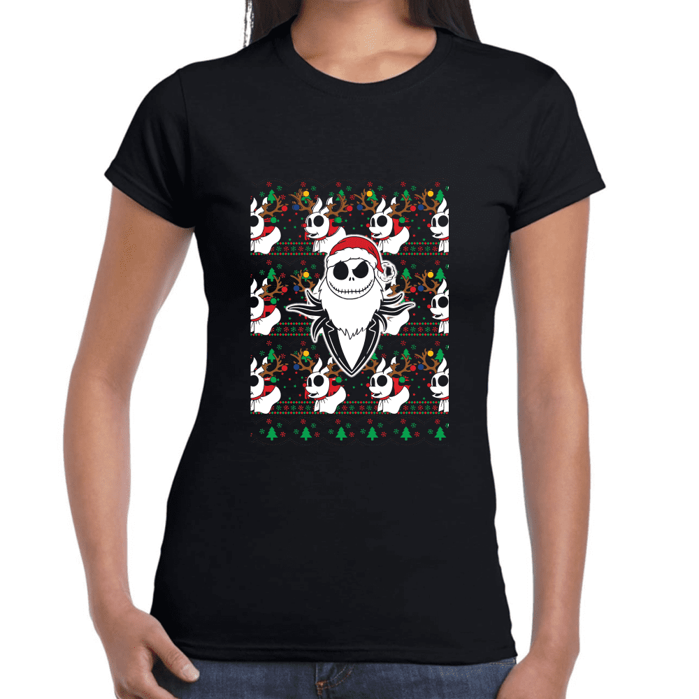 Playera Jack Skellington Navidad Algodón Premium #1199 Imagen secundaria del producto