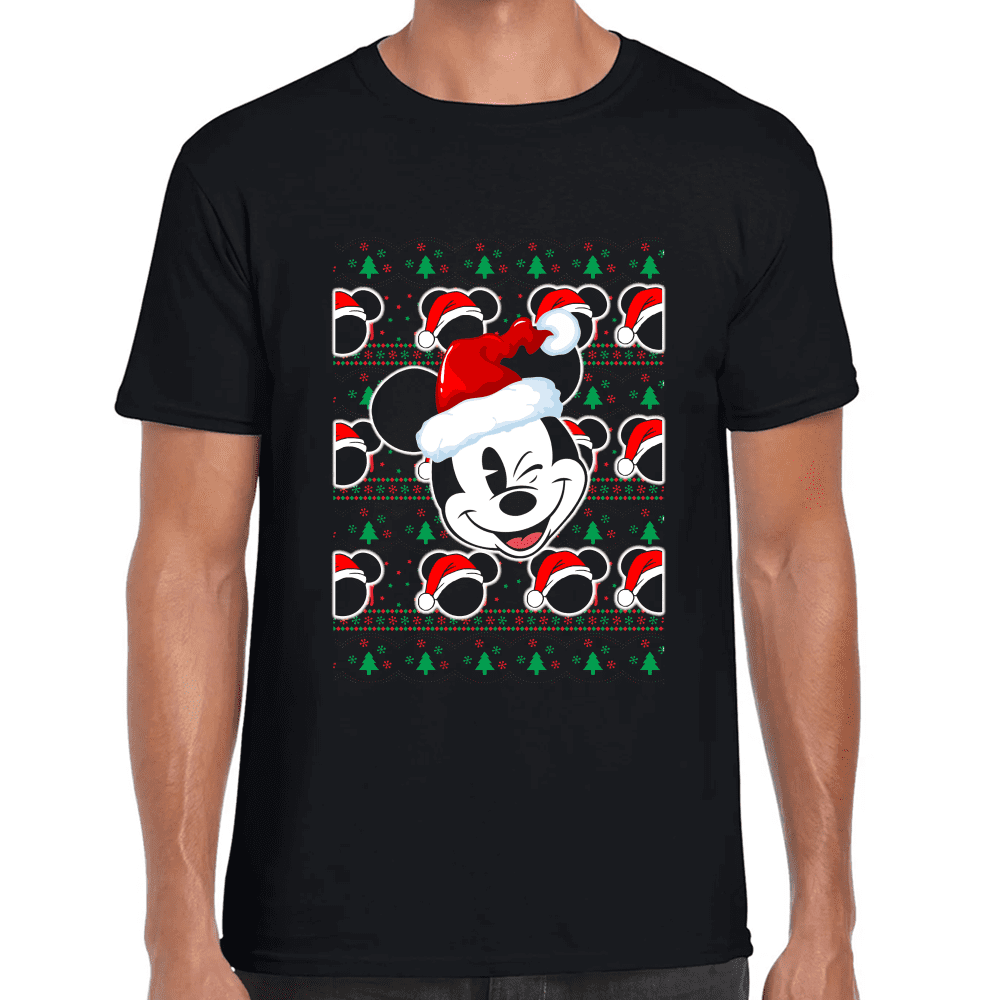 Playera Mickey Mouse Navidad Algodón Premium #1201 Imagen principal del producto