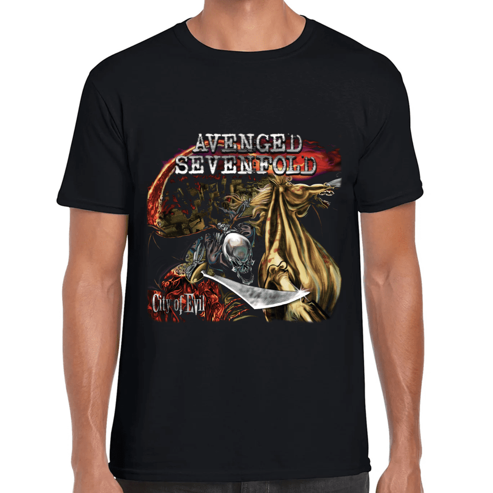Playera Avenged Sevenfold City of Evil Algodón Premium #1202