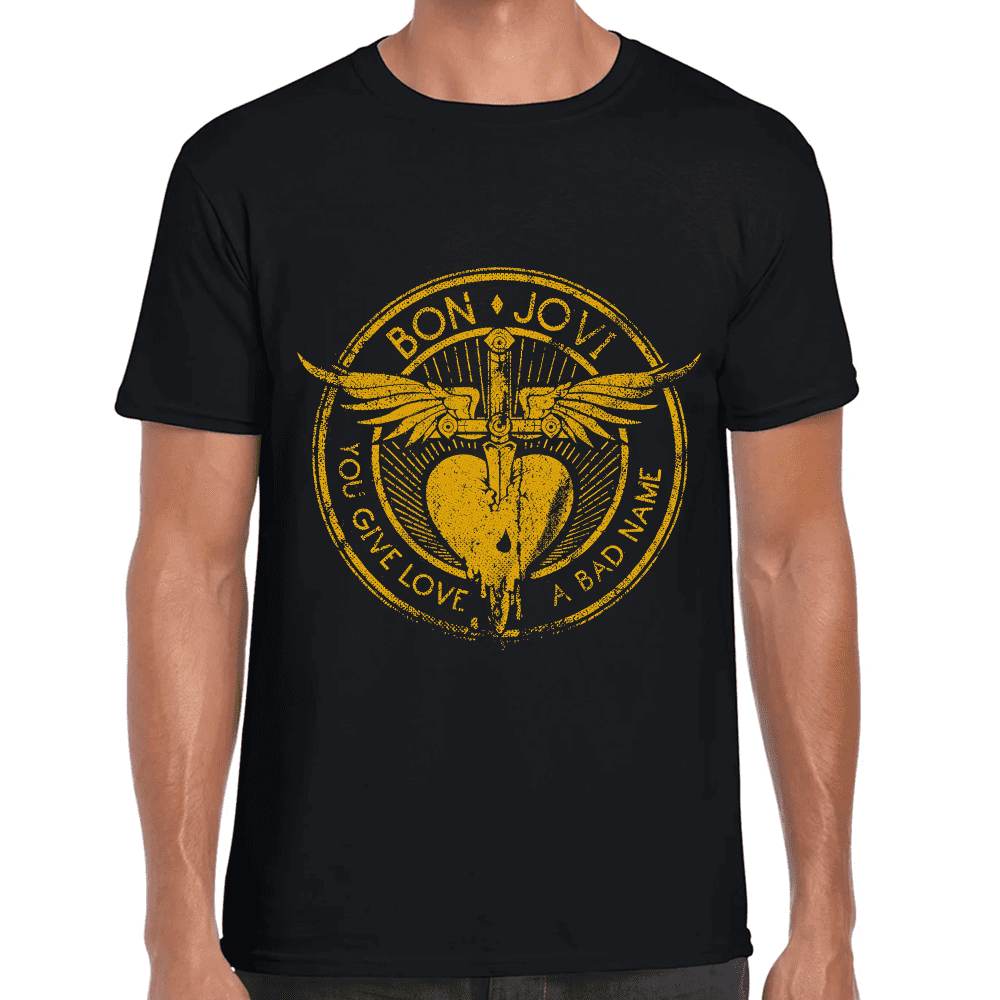 Playera Bon Jovi You Give Love a Bad Name Algodón Premium #1220